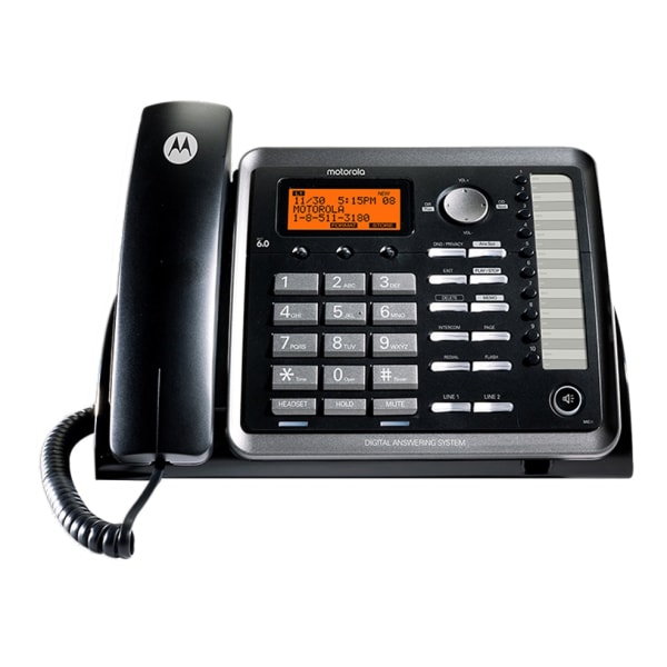 Motorola ML25254 2-Line Corded Desk Phone Digital Answering System
