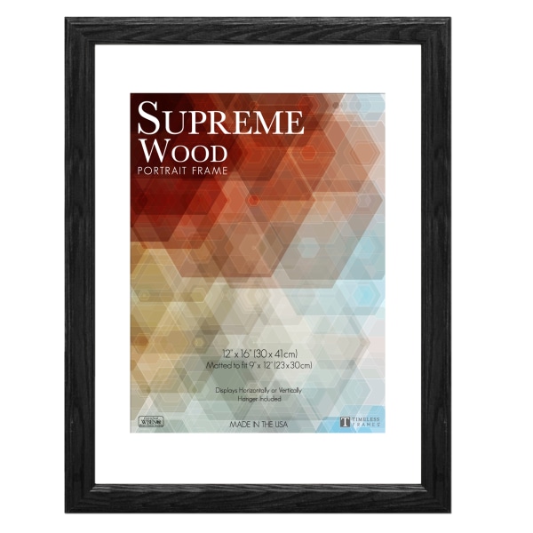 Timeless Frames Supreme Picture Frame, 12 x 16, Black