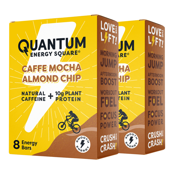 Quantum Squares Bar  Caffe Mocha Almond Chip  8 Ct