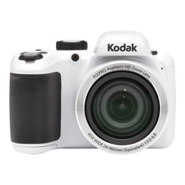 Kodak PIXPRO AZ401 Bridge Camera  White  CCD Sensor  Autofocus  3LCD  40x Optical Zoom  4x Digital Zoom  Optical IS  4608 x 3456 Image  12