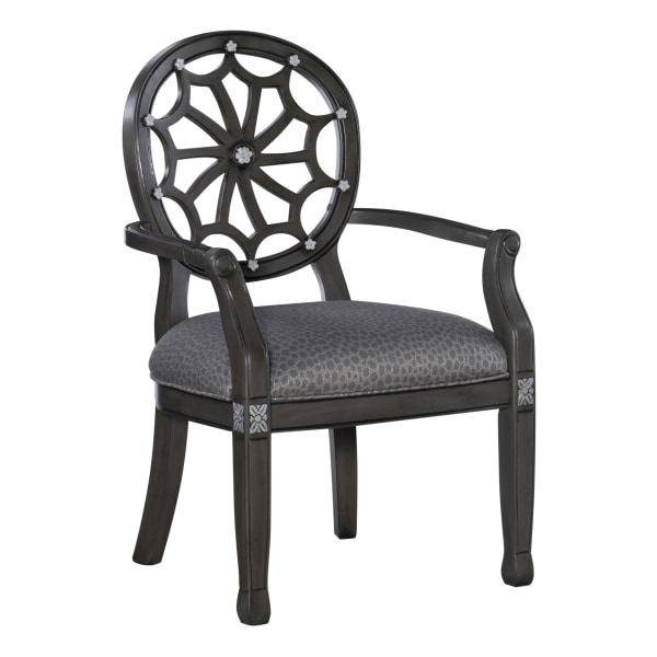 PowellPowell Home Fashions Waverly Accent Chair, Dark Grey/Leopard