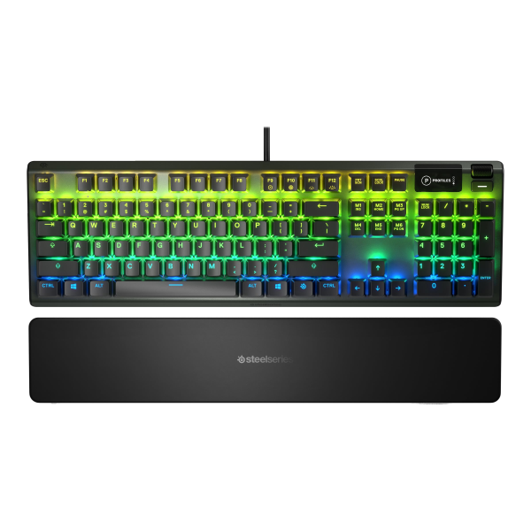 Apex 5 - Keyboard - with display - backlit - USB - key switch: Hybrid Blue Switch