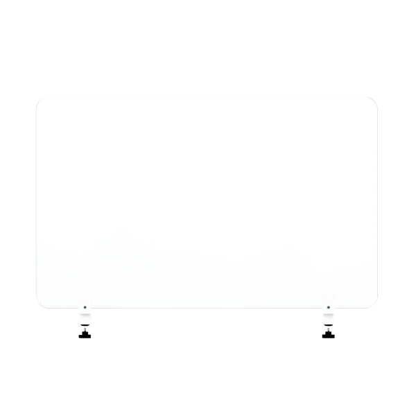U Brands Magnetic Double-Sided Glass Dry Erase Protective Panel, 27 X 24, White