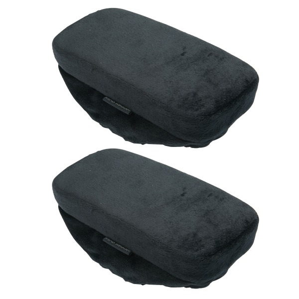 Mind Reader Arm Rests, 1-1/2"H x 9-1/2"W x 4-1/2"D, Black, Pack Of 2 Arm Rests
