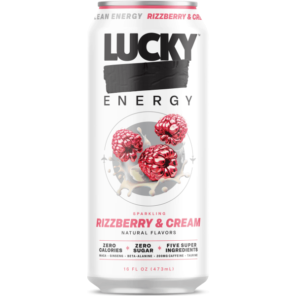 Lucky Energy Drink, Rizzberry & Cream, 16 Oz, Total Qty 1