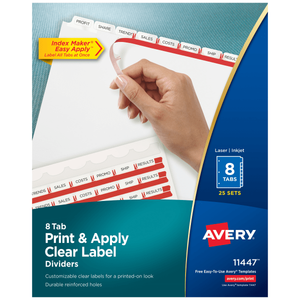 Photos - File Folder / Lever Arch File Avery® Customizable Index Maker® Dividers For 3 Ring Binder, Easy Print &