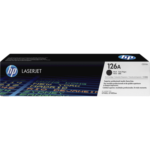 HP 126A Black Standard Yield Toner Cartridge, Prints Up to 1,200 pages (CE310A) | Quill