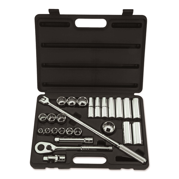 UPC 076174403749 product image for 26 Piece Socket Sets, 1/2 in Drive, 6 Point, 12 Point | upcitemdb.com