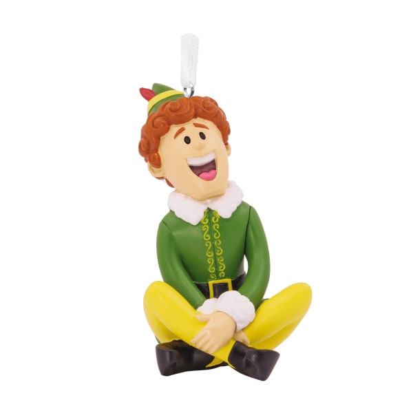 Hallmark Resin Christmas Ornament, 1-3/4" x 3-1/2" x 2", Singing Buddy the Elf