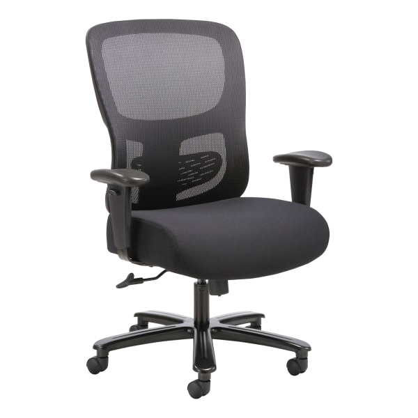 HON® Sadie Ergonomic Fabric/Bonded Leather High-Back Task Chair, Black -  BSXVST141