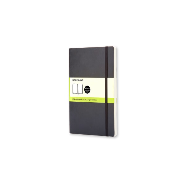 Moleskine Classic Notebook, 5" x 8-1/4", 1 Subject, Faint Ruled, 192 Sheets, Black