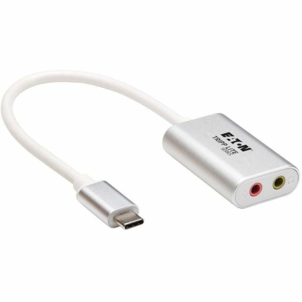 Photos - Sound Card TrippLite Tripp Lite USB C To 3.5mm Stero Audio Adapter For Microphone Headphones, Silver U437-002 