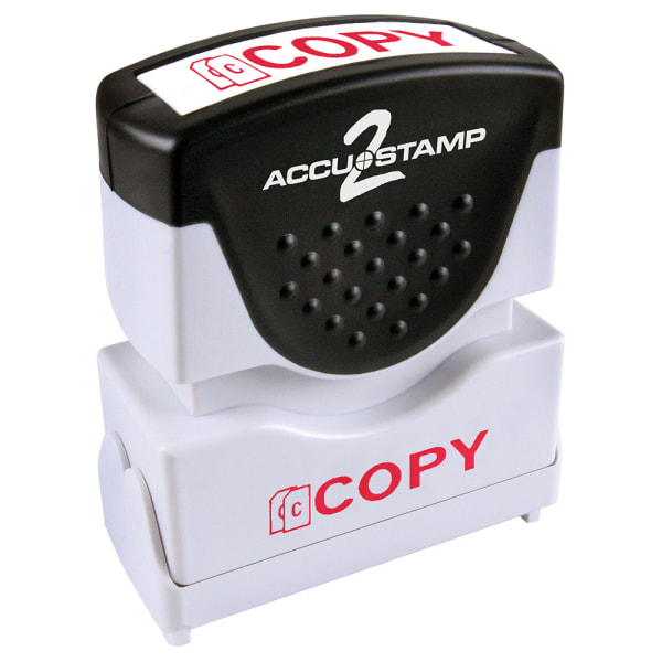 ACCU-STAMP2&reg; Copy Stamp, Shutter Pre-Inked One-Color COPY Stamp, 1/2&quot; x 1-5/8&quot; Impression, Red Ink 993644