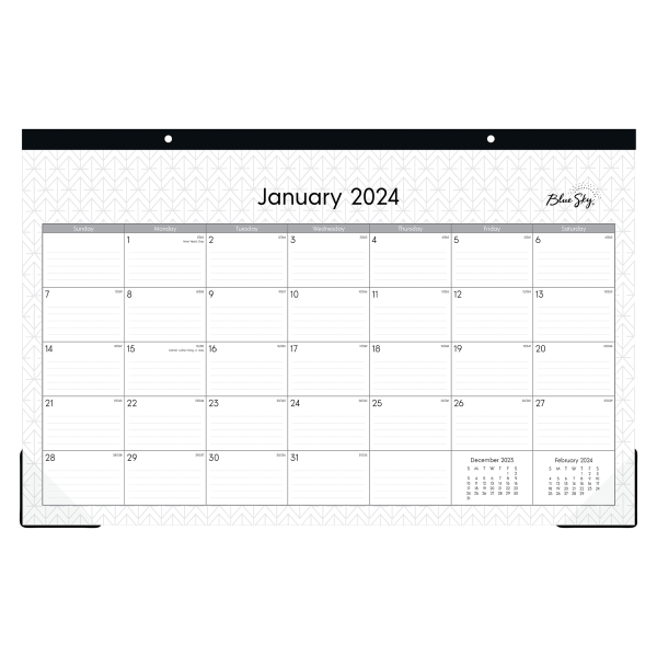 2024 Monthly Desk Pad Calendar  17x11  Blue Sky  Enterprise