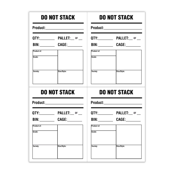 Custom Printed 1-Color Laser Sheet Labels And Stickers, 4-1/4" x 5-1/2" Rectangle, 4 Per Sheet, 100 Sheets Per Box