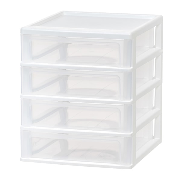 Iris Desktop Drawer Unit, 4 Drawers, White