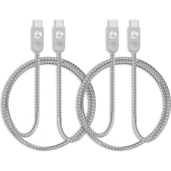 SIIG Zinc Alloy USB-C to USB-C Charging & Sync Braided Cable - 1.65ft, 2-Pack - 1.65 ft USB Data Transfer Cable for Smartphone, Tablet, Notebook - Fir -  CB-US0P11-S1