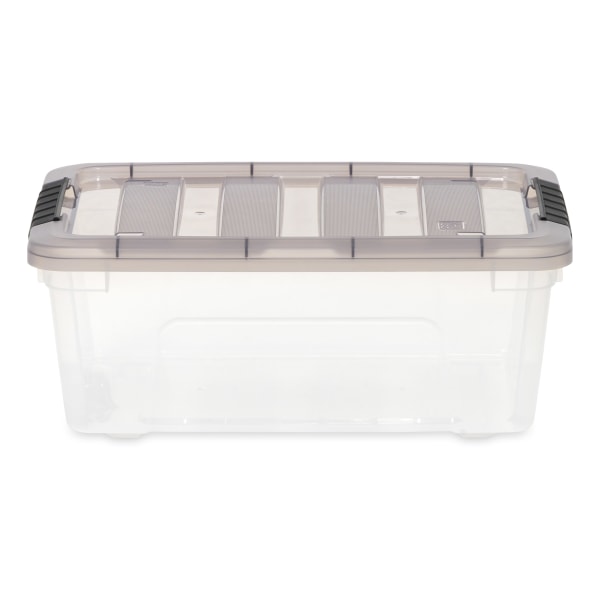 IRIS 13 Qt. Plastic Storage Bins with Lids  Stackable Storage Containers  Totes  8 Pack