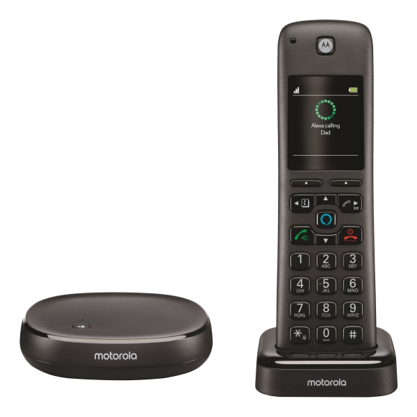 EAN 5055374707791 product image for Motorola® AXH01 Expandable Wireless Home Telephone With HD Voice And Alexa, Blac | upcitemdb.com