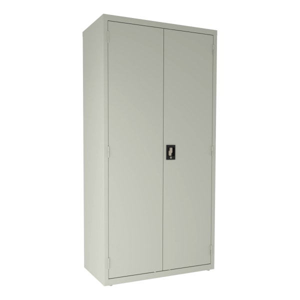 UPC 035255000192 product image for Lorell� Steel Locking Janitorial Storage Cabinet, Light Gray | upcitemdb.com