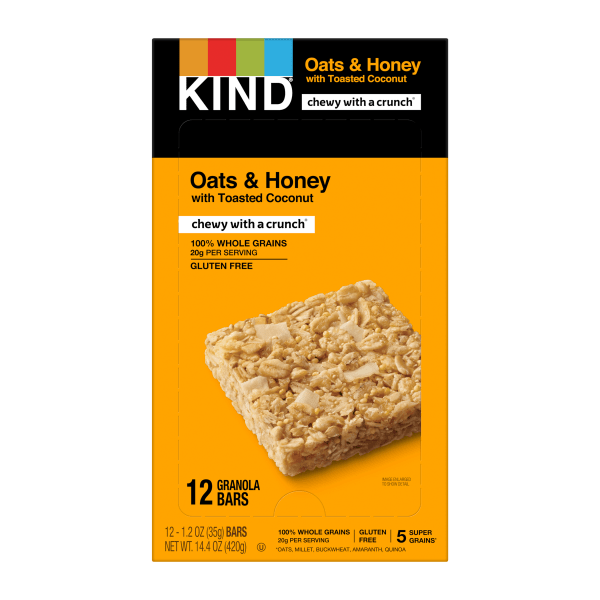 Kind oats&Honey with toasted Coconut granola bars (602652184055)