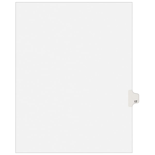 UPC 072782010171 product image for Avery® Individual Legal Dividers Avery® Style, Letter Size, Side Tab #17, White  | upcitemdb.com