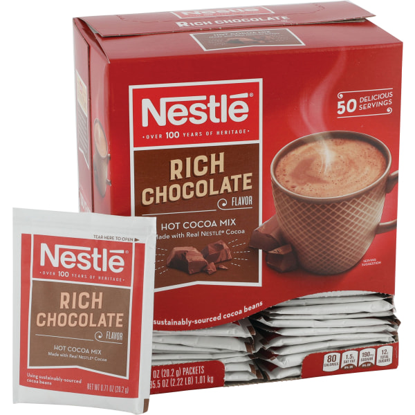 UPC 050000143740 product image for Nestlé® Rich Chocolate Hot Cocoa, 0.71 Oz, Box Of 50 Packets | upcitemdb.com