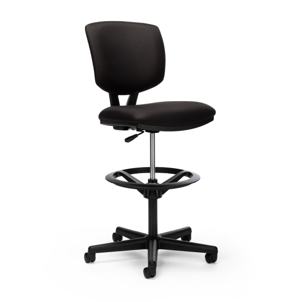 HON Volt Armless Fabric Drafting Chair, Black (HON5705GA10T) | Quill