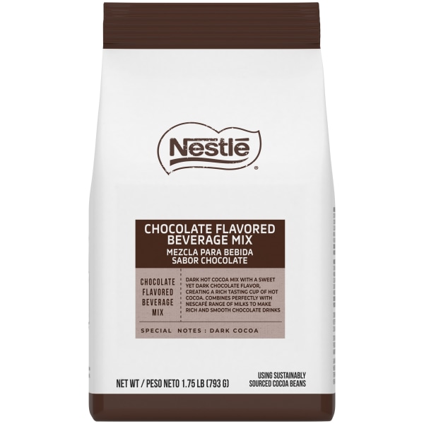 Nestle Premium Chocolate Drink Mix for Hot Chocolate and Mochas, 1.75 Lb Bag, Box of 4 Bags -  12234626