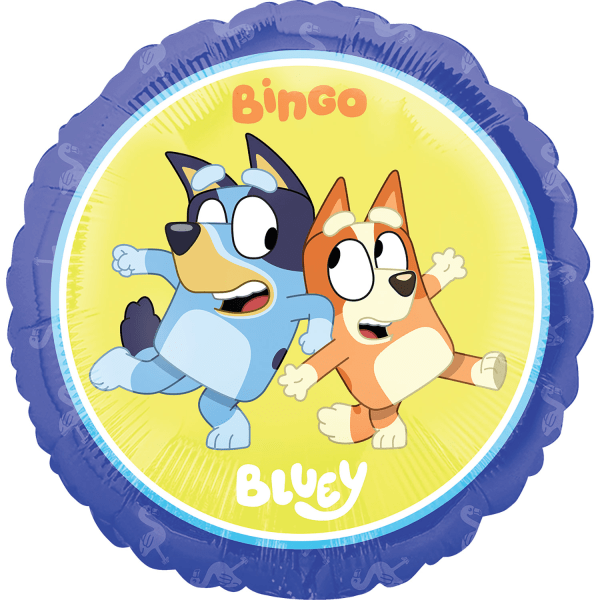 Amscan Character Foil Balloon, Circle, 18", Bluey