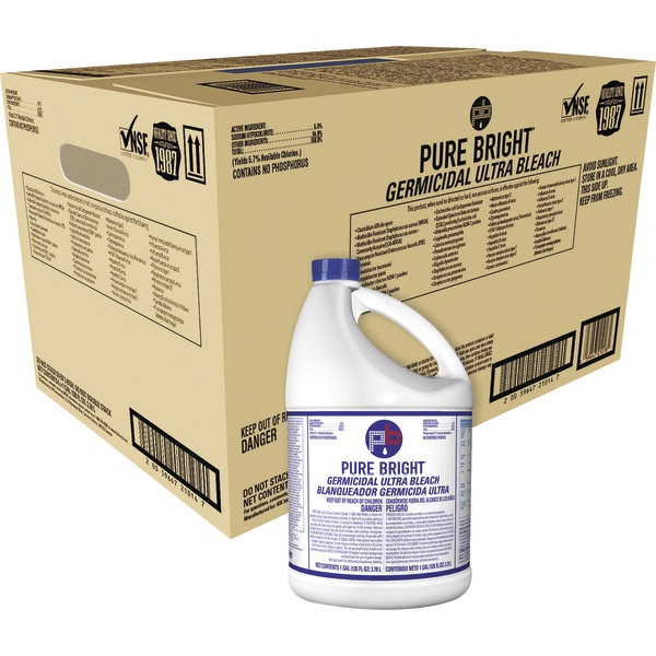 Pure Bright Liquid Bleach  1 Gallon Bottle(( Case of pack 6 ))