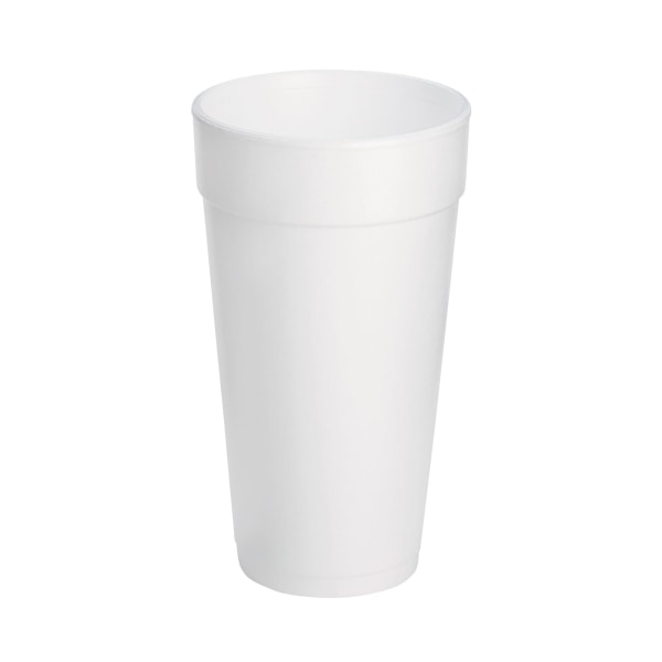 Dart® Insulated Foam Drinking Cups  White  20 Oz  White  Pack Of 500 Cups