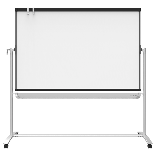 Quartet Prestige 2 Mobile Presentation Easel  Reversible Magnetic Whiteboard/Flipchart  72  x 48   Graphite Finish Frame