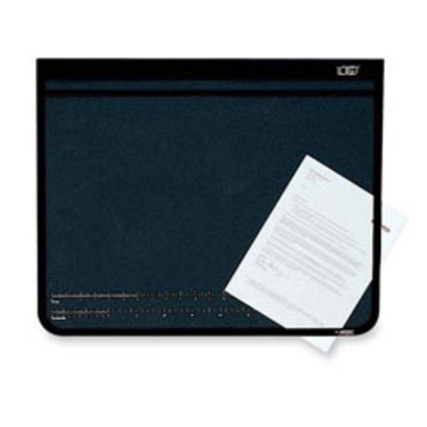 Artistic 19" x 24" Logo Pad Lift-top Desk Pad, Black/Clear