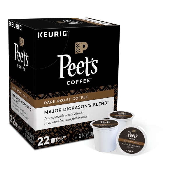 BBD 29 August/ 24 Peet's Coffee - Major Dickason's K-Cup Pods 22-Pack