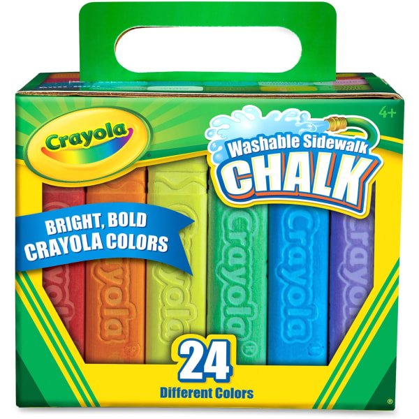 Crayola Washable Sidewalk Chalk In Assorted Colors  24 Count