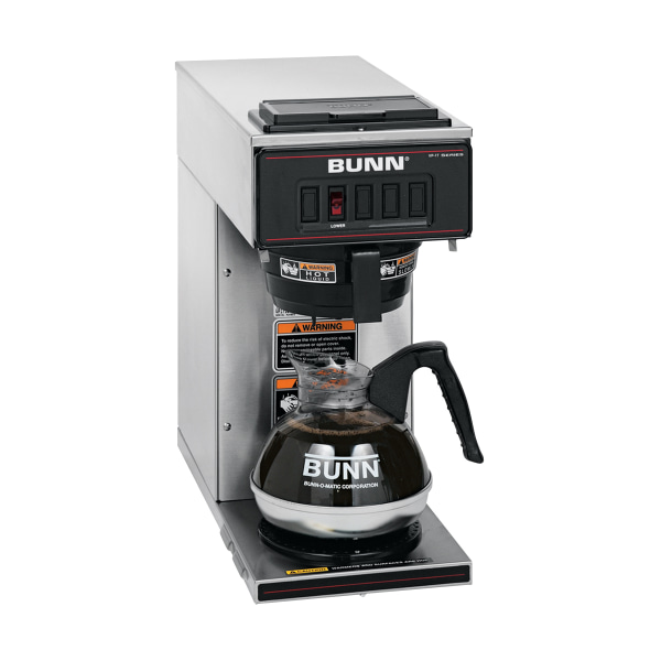 BUNN VP17-1 Coffee Brewer 1600 W - 2 quart - 12 Cup(s) - Multi-serve - Stainless Steel  Black - Stainless Steel  Plastic