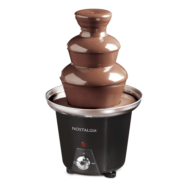 Nostalgia 3 Tier Chocolate Fondue Fountain 24 Oz Electric Fondue Machine  Black