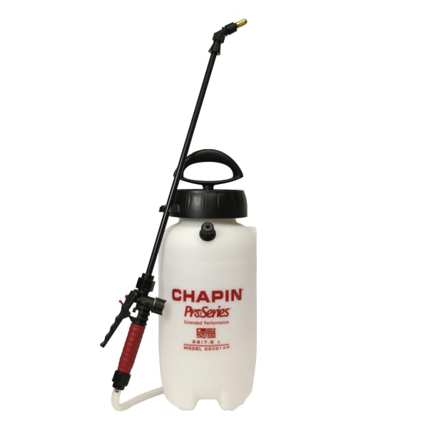 Chapin 26021XP A 2-Gallon Heavy-Duty Compression Sprayer for Professional Use  with 3 nozzles -one Brass  Pressure Relief Valve  Comfort Grip Handle  Translucent White