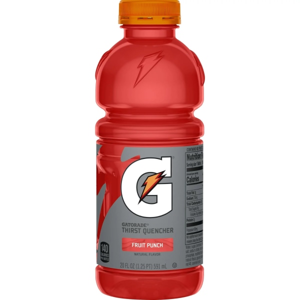 18 pack: Gatorade Sports Drink, Fruit Punch, 20 oz
