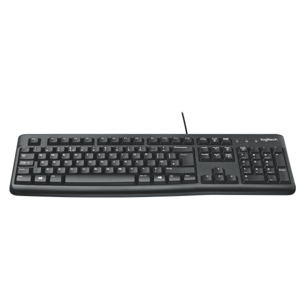 Logitech - K120  Full-size Wired Membrane Keyboard for PC with Spill-Resistant Design - Black