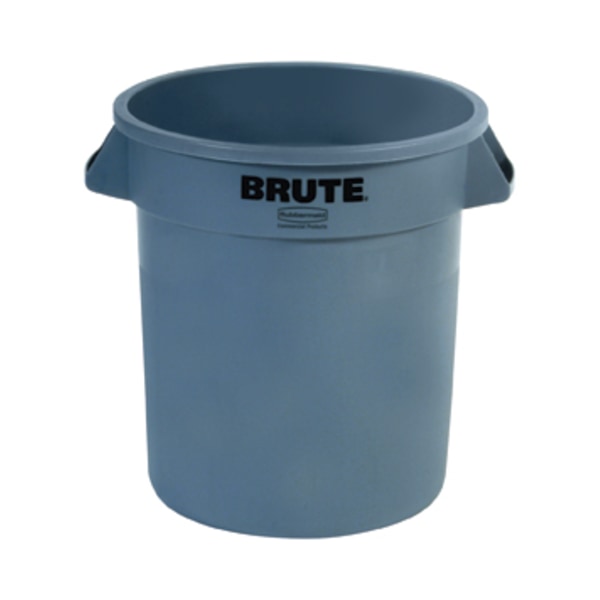 Rubbermaid Commercial FG261000GRAY 10-Gallon Round Brute Container (Gray)