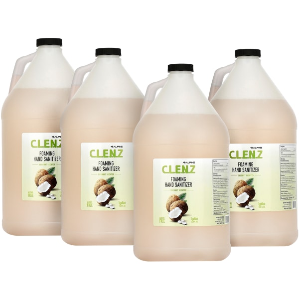 Alpine Industries Clenz 1 gallon Coconut Scented Foam Hand Sanitizer (4-Pack)