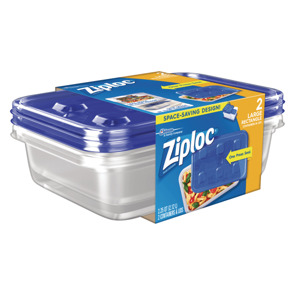 Ziploc Large Rectangle - 2ct Containers