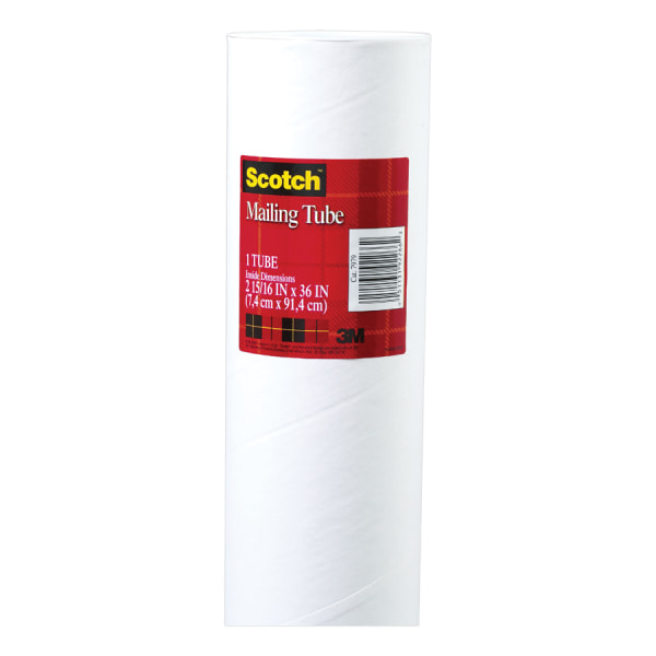 Scotch Mailing Tube White 2 15/16 in x 36 in  1 Tube