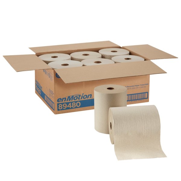 GP Pro High Capacity Roll Towel Brown 10  x 800ft 6 Rolls/Carton 89480