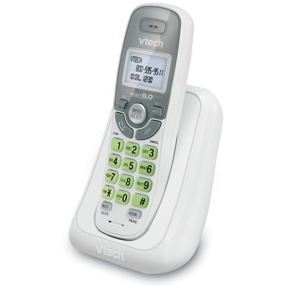 VTech - CS6114 DECT 6.0 Digital Cordless Phone With Caller ID/Call Waiting - White