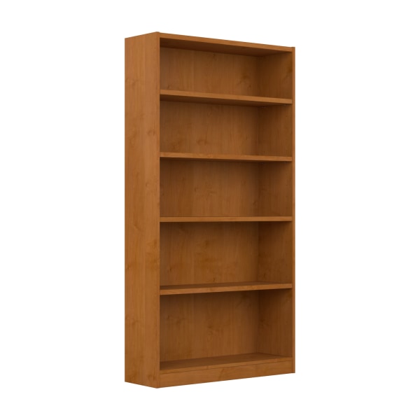 bush furniture universal tall 5 shelf bookcase