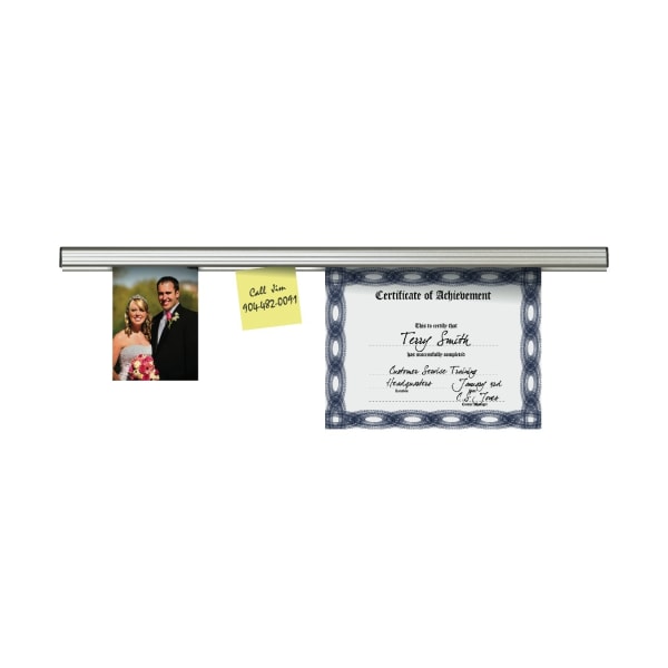 Grip-A-Strip Display Rail  96 X 1 1/2  Aluminum Finish