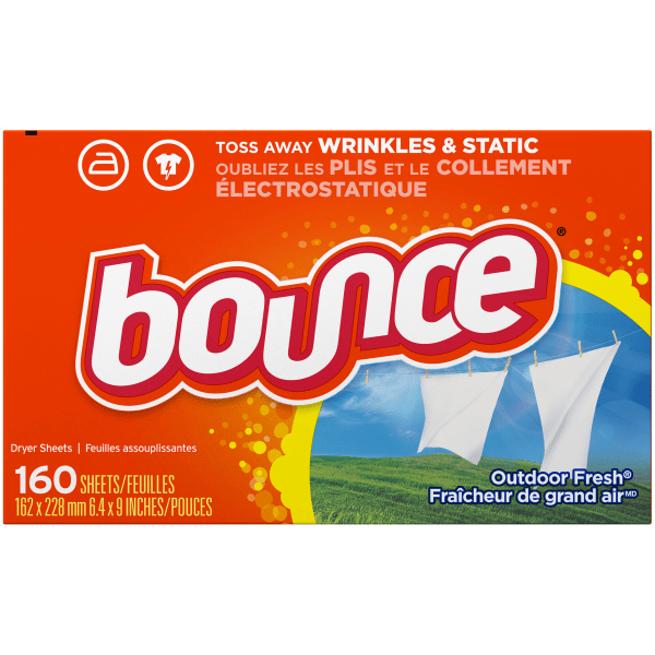 Bounce Dryer Sheets  160 Sheets  Outdoor Fresh Scent Fabric Softener Sheets 